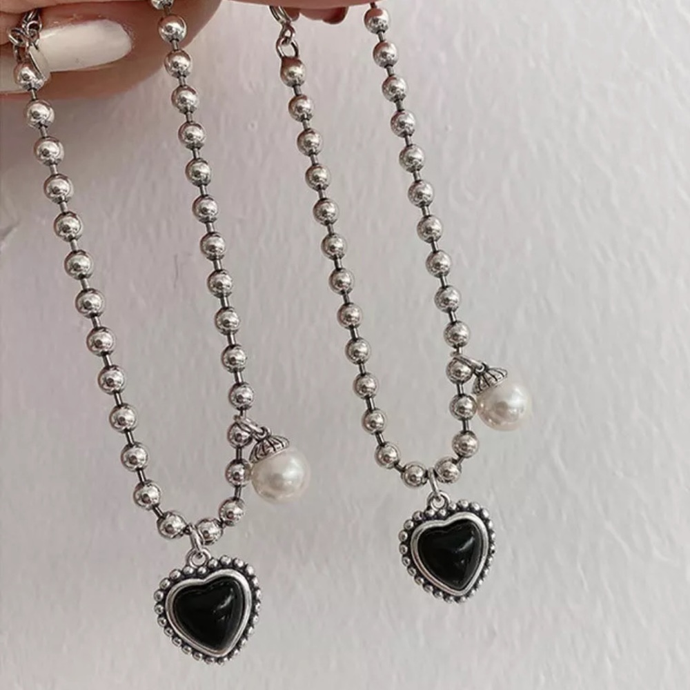 NEW 925 STERLING SILVER PEARL HEART BRACELET, NICE BRACELET, CUTE BRACELET - Picture 3 of 6